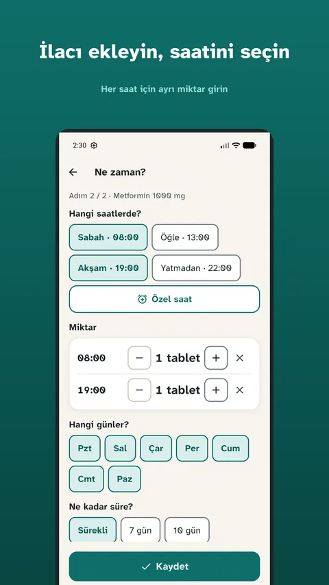 İlaç Saati ekran görüntüsü